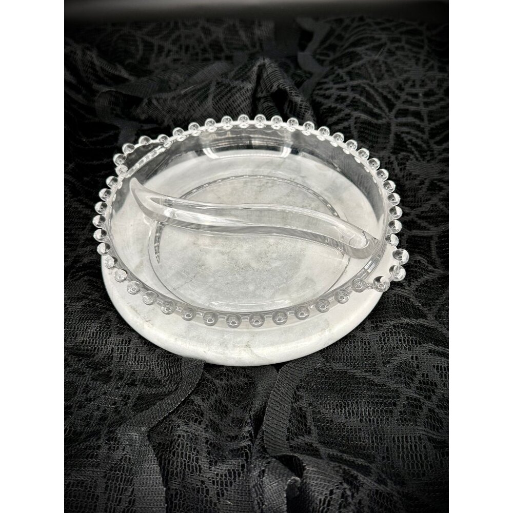 vintage Imperial Glass Candlewick divided relish dish.